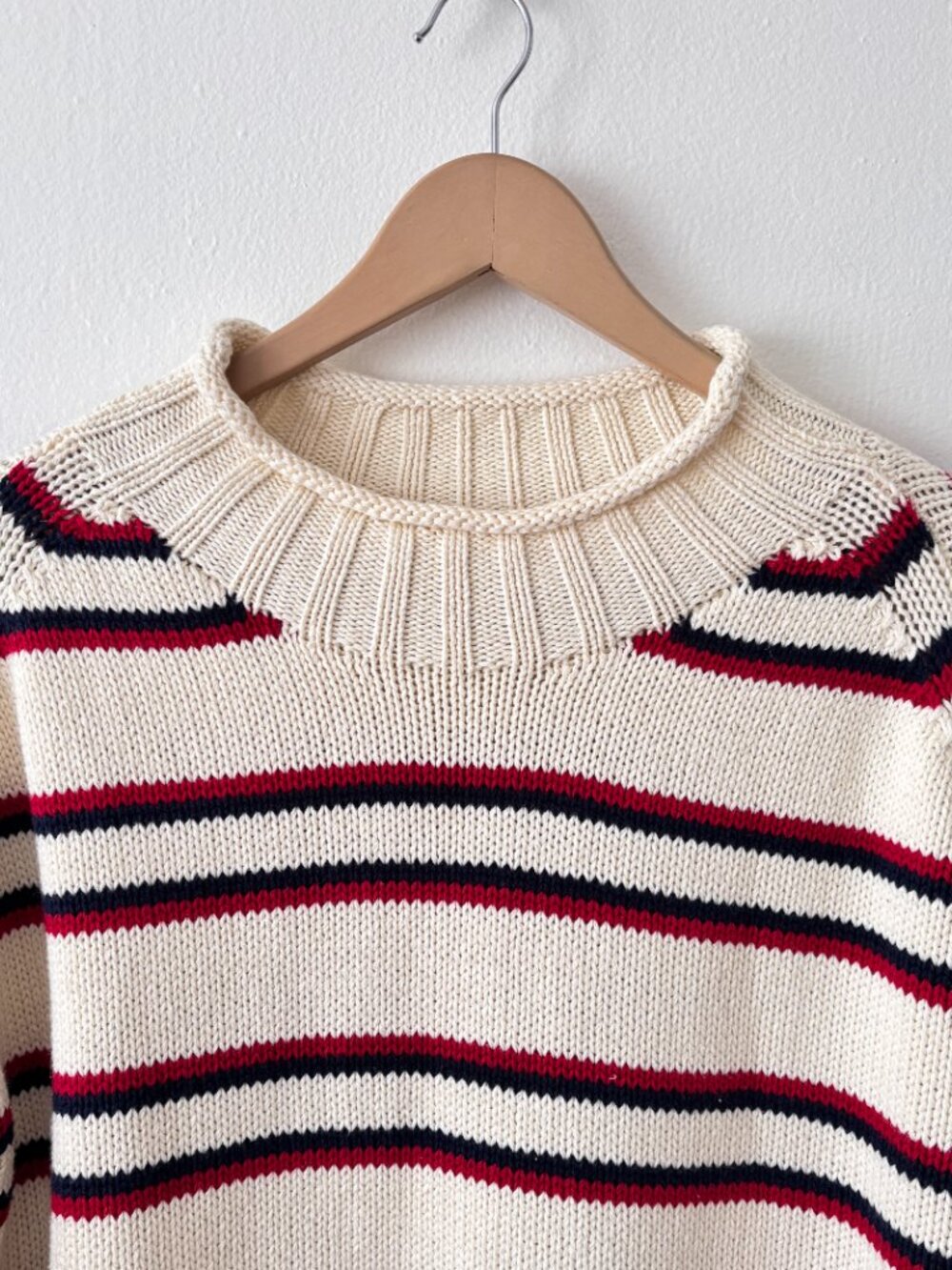 J. CREW 2025 Rollneck Sweater in Cream Stripe - Picture 4 of 7